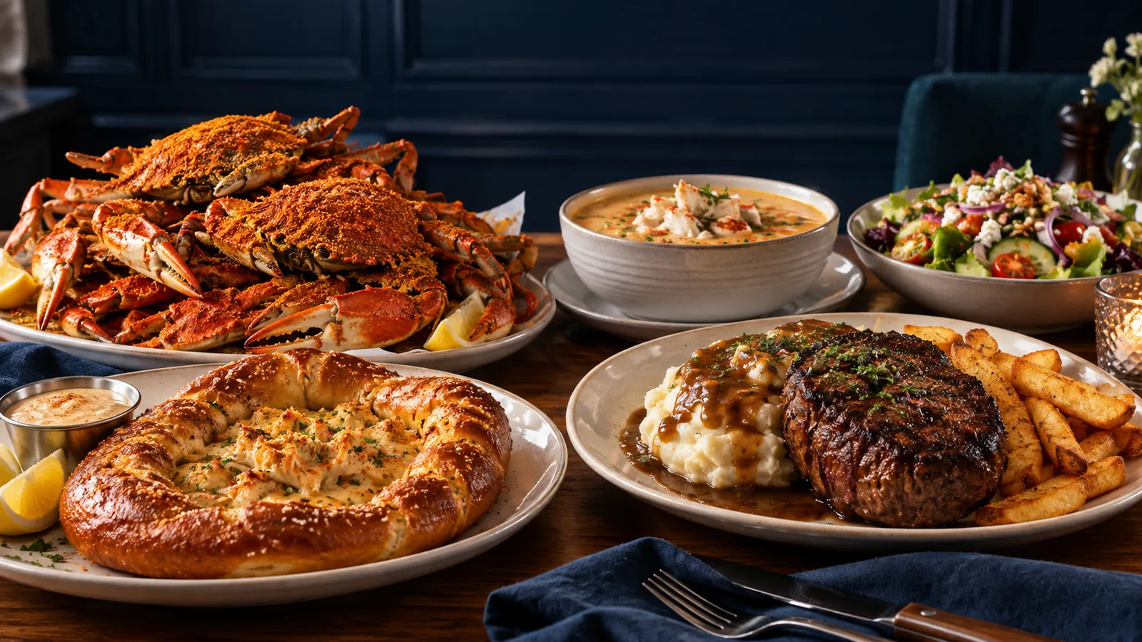 A table filled with local restaurant favorites